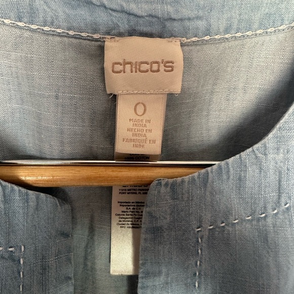 Chico's Light Blue Denim Jacket - Picture 4 of 5